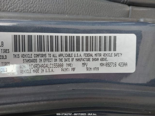 1C4RDHAG4LC155000 Dodge Durango Sxt
