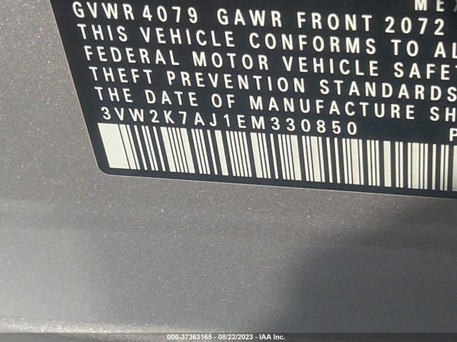3VW2K7AJ1EM330850 Volkswagen Jetta Sedan S