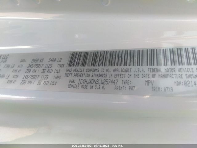 1C4HJXDN9LW257447 Jeep Wrangler Unlimited Sport S