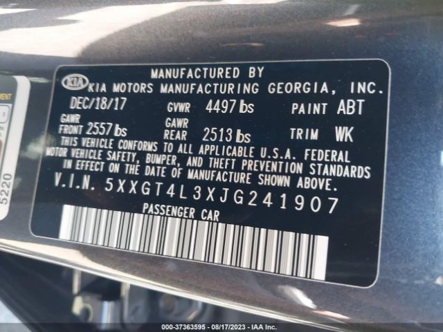 5XXGT4L3XJG241907 KIA Optima S