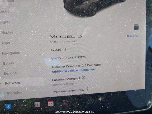 Tesla Model 3 Range Battery 2018 5YJ3E1EA5JF172176 Image 7