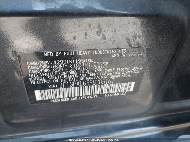 JF1GPAL65E8305167 Subaru Impreza Wagon 2.0i Sport Premium