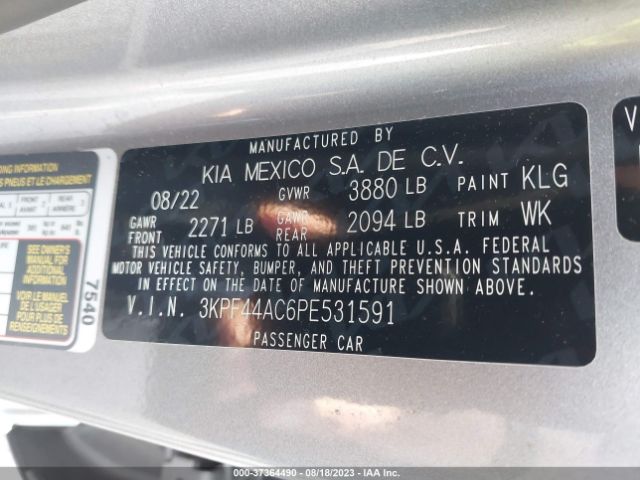 3KPF44AC6PE531591 KIA FORTE GT