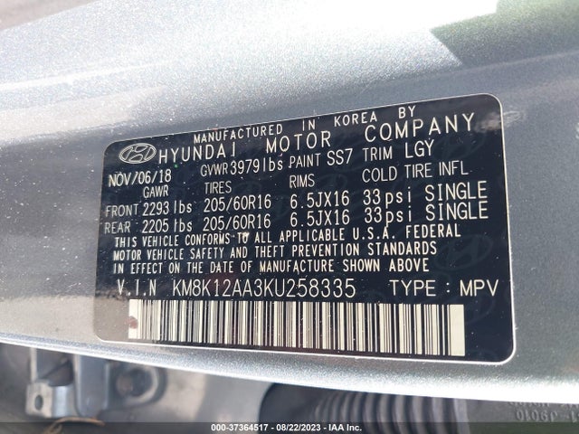 Hyundai Kona Se 2019 KM8K12AA3KU258335 Image 9