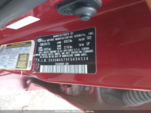 5XXGM4A79FG494534 KIA Optima Lx