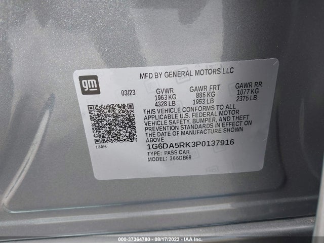 1G6DA5RK3P0137916 Cadillac Ct4 Luxury