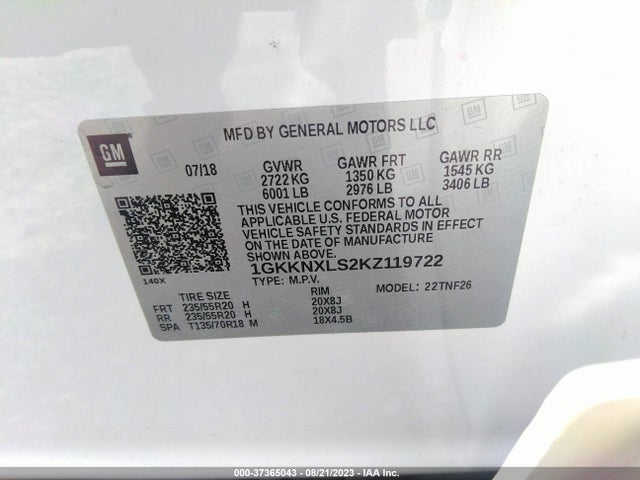 GMC Acadia Denali 2019 1GKKNXLS2KZ119722 Image 9