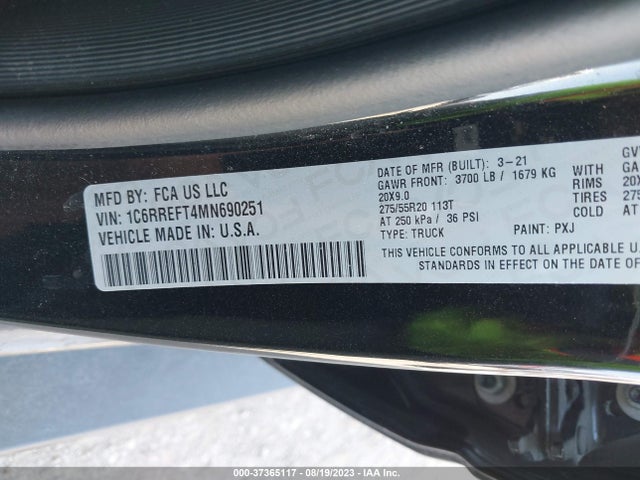 1C6RREFT4MN690251 RAM 1500 Lone Star