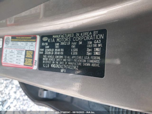 KNDJN2A27H7432962 KIA Soul Base