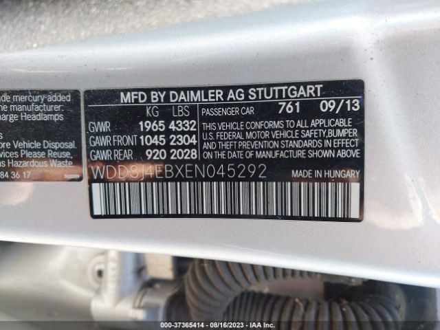 2014 MERCEDES-BENZ CLA-CLASS WDDSJ4EBXEN045292 Photo 8