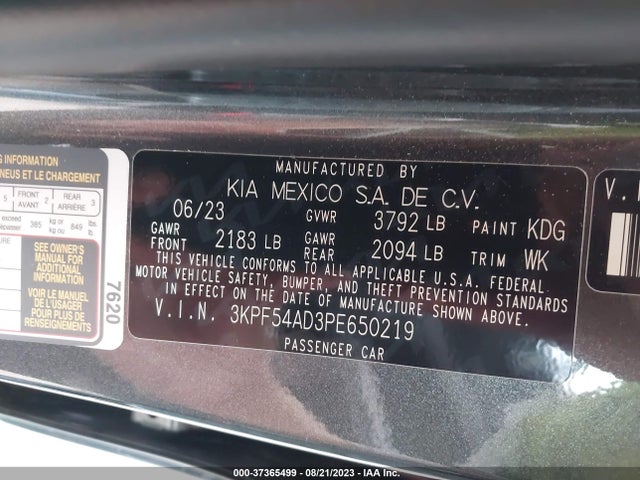 KIA Forte Gt-line 2023 3KPF54AD3PE650219 Image 8