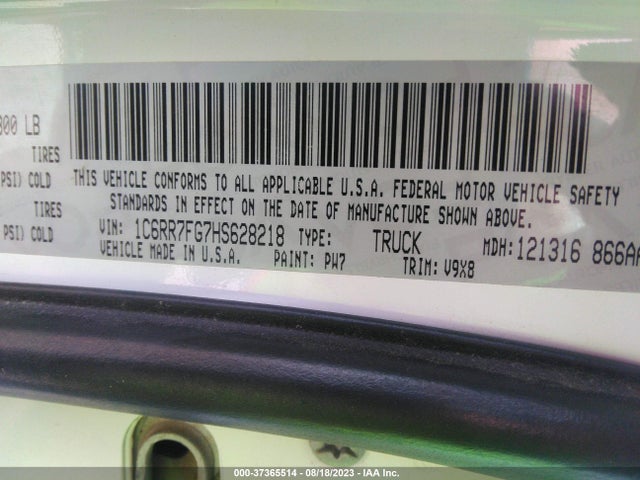 1C6RR7FG7HS628218 RAM 1500 Tradesman