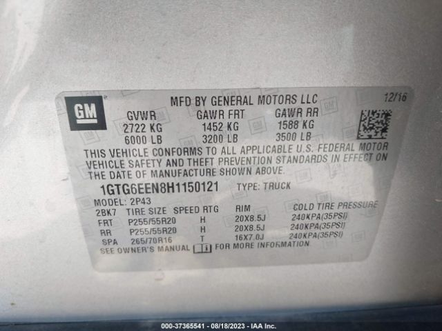 1GTG6EEN8H1150121 GMC Canyon 4wd Denali