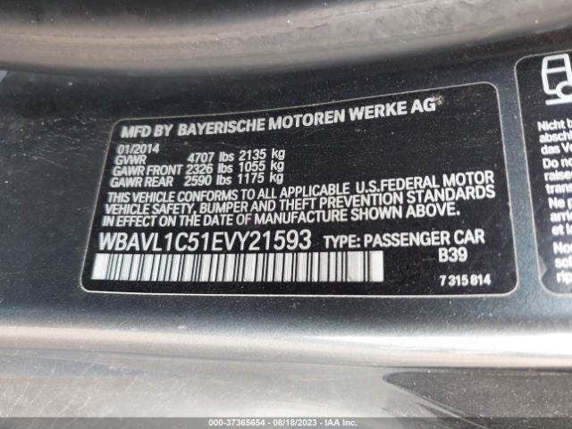 WBAVL1C51EVY21593 BMW X1 Xdrive28i