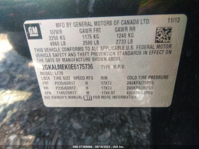 2GKALMEK0E6175736 GMC Terrain Sle