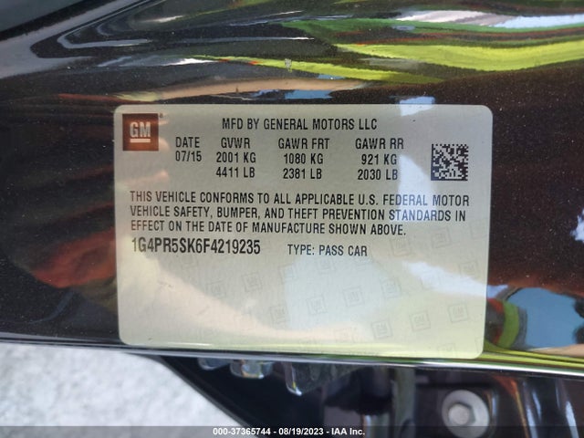 1G4PR5SK6F4219235 Buick Verano Convenience Group