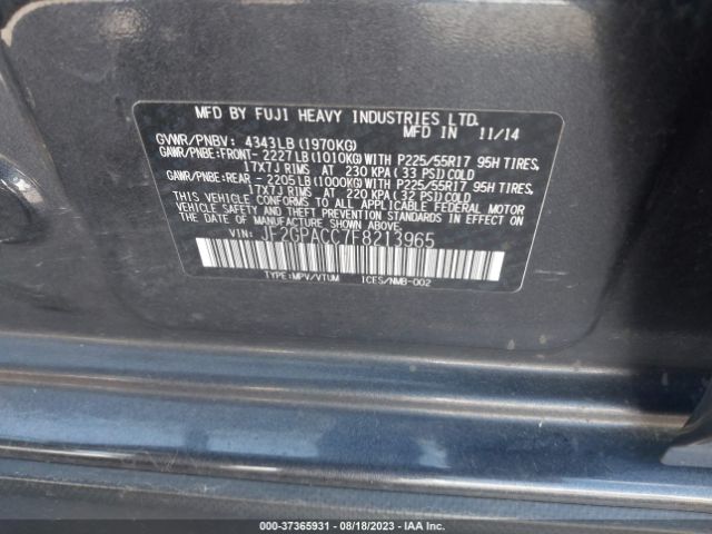 JF2GPACC7F8213965 Subaru Xv Crosstrek Premium
