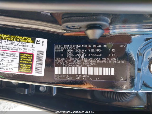 Toyota Highlander Platinum 2021 5TDFZRAH3MS083029 Image 9