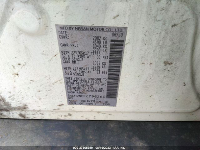 5N1AT2MT0LC796260 Nissan ROGUE S