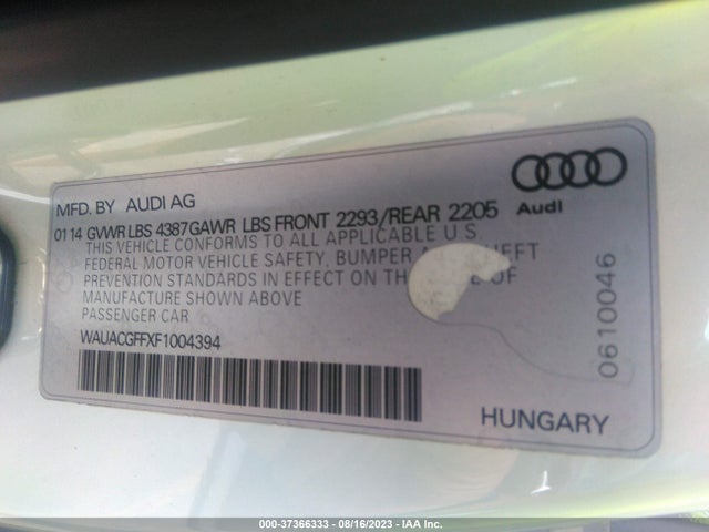 WAUACGFFXF1004394 Audi A3 1.8t Premium