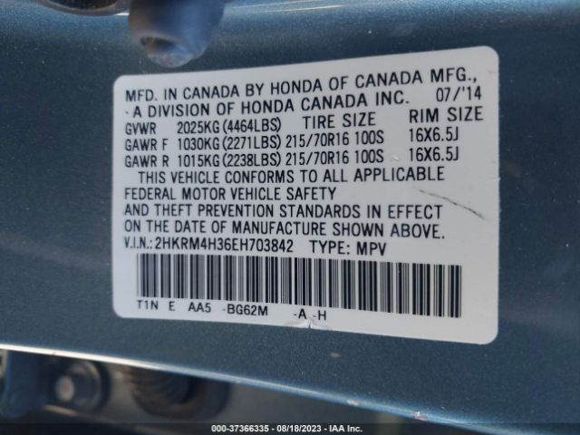 2HKRM4H36EH703842 Honda CR-V LX