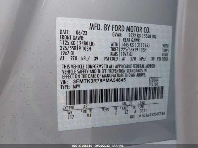 3FMTK3R79PMA54845 Ford Mustang Mach-e Premium