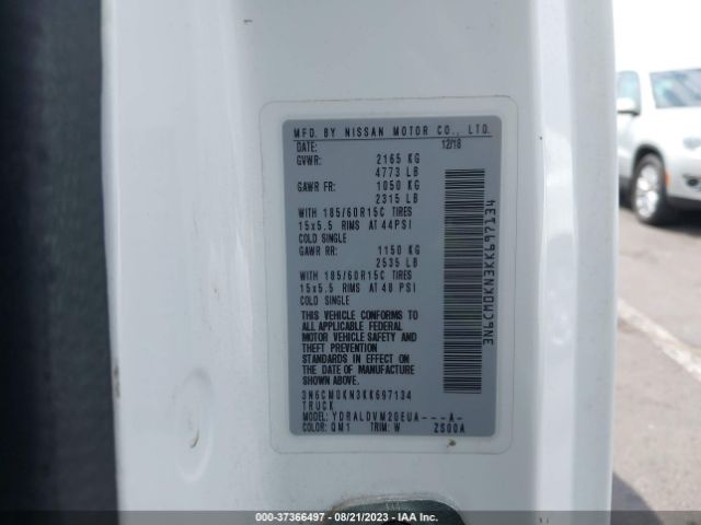 3N6CM0KN3KK697134 Nissan Nv200 Compact Cargo S