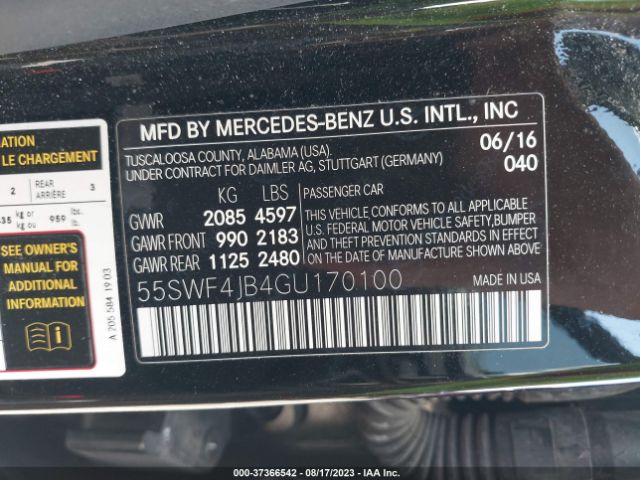 55SWF4JB4GU170100 Mercedes-Benz C-class C 300