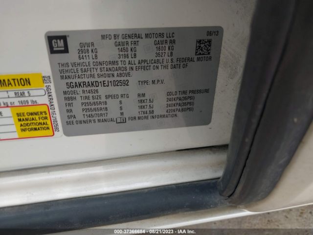 5GAKRAKD1EJ102592 Buick Enclave Convenience