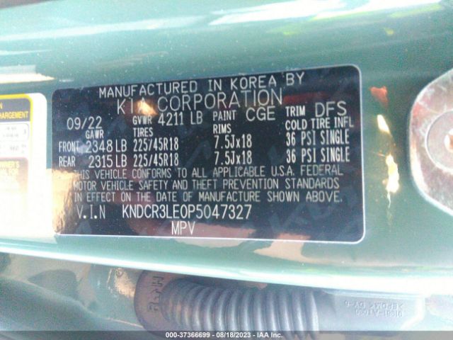 KNDCR3LE0P5047327 KIA Niro Ex Touring