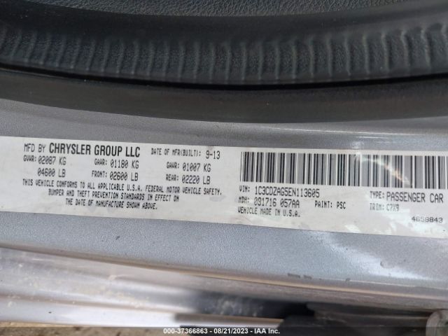1C3CDZAG5EN113605 Dodge AVENGER SE