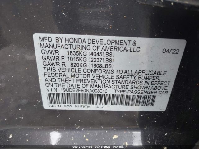 19UDE2F80NA008016 Acura Ilx Package
