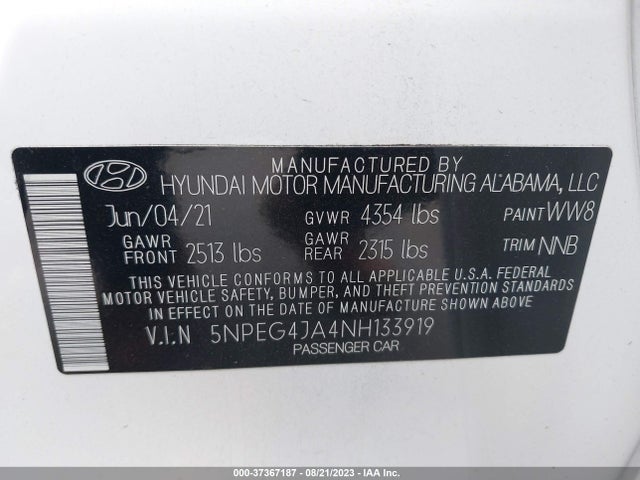 Hyundai SONATA SE 2022 5NPEG4JA4NH133919 Image 9