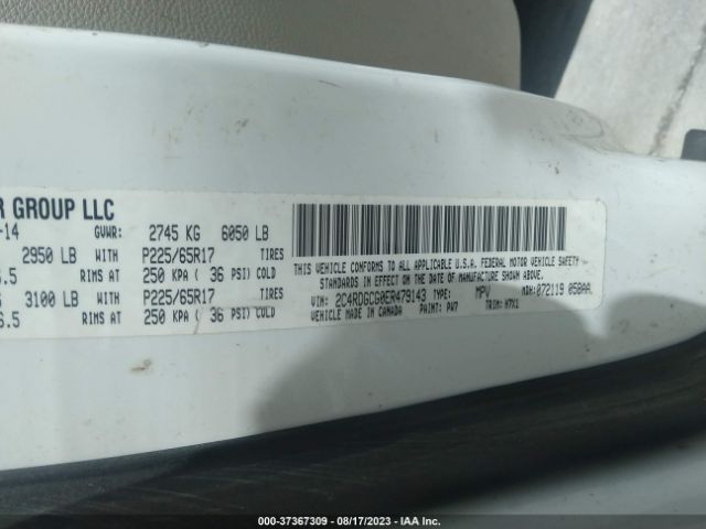2C4RDGCG0ER479143 Dodge Grand Caravan Sxt