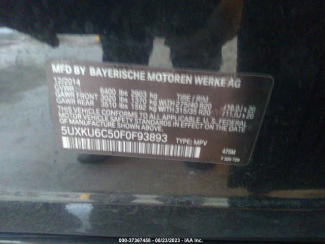 5UXKU6C50F0F93893 BMW X6 Xdrive50i