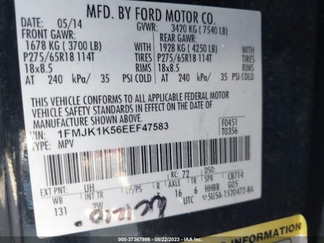 1FMJK1K56EEF47583 Ford Expedition El Limited