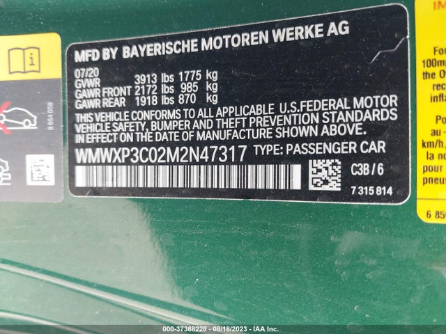 Mini Hardtop 2 Door Cooper Se 2021 WMWXP3C02M2N47317 Image 9