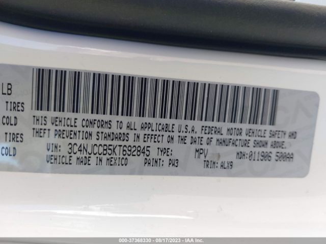 3C4NJCCB5KT692845 Jeep Compass High Altitude