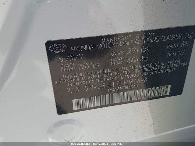 Hyundai Elantra Value Edition 2017 5NPD84LF7HH186698 Image 9