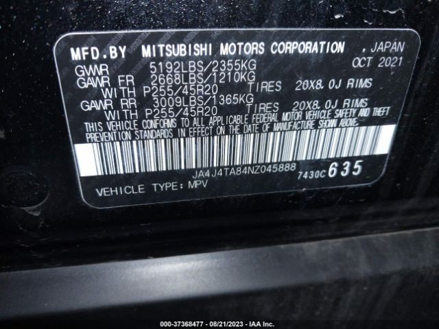 JA4J4TA84NZ045888 Mitsubishi Outlander Es