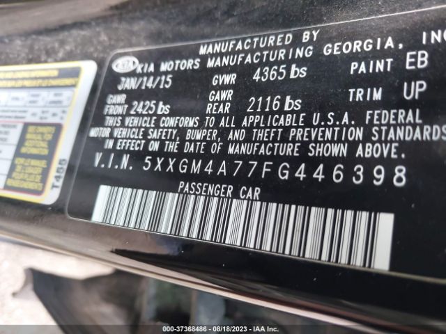 5XXGM4A77FG446398 KIA Optima Lx
