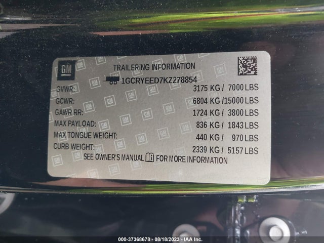 Chevrolet Silverado 1500 Rst 2019 1GCRYEED7KZ278854 Image 9