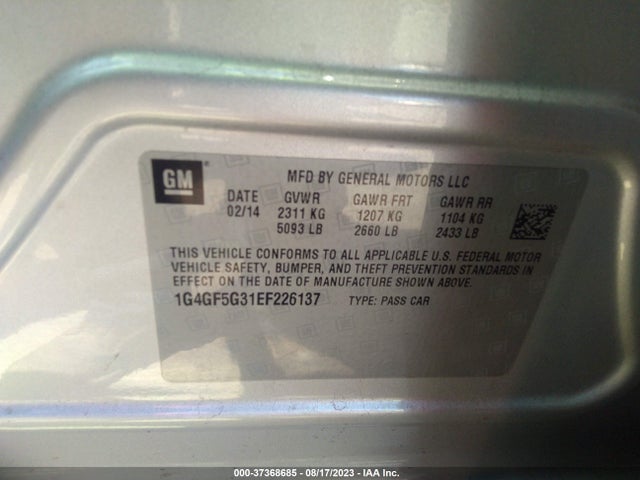 1G4GF5G31EF226137 Buick Lacrosse Premium Ii