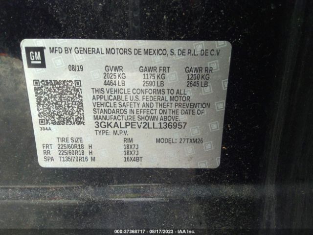 3GKALPEV2LL136957 GMC Terrain Slt