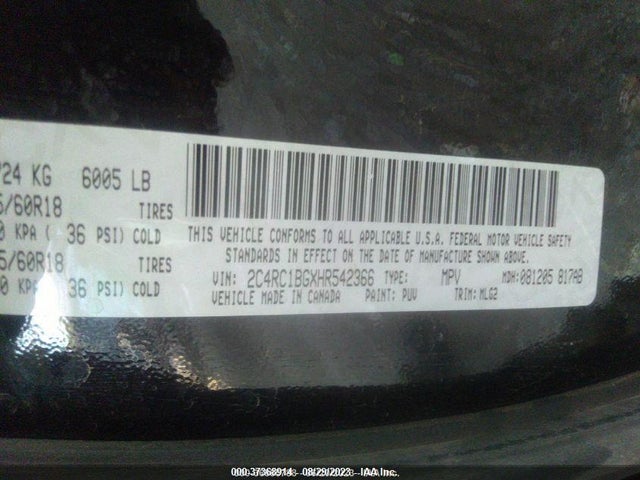2C4RC1BGXHR542366 Chrysler Pacifica Touring-l