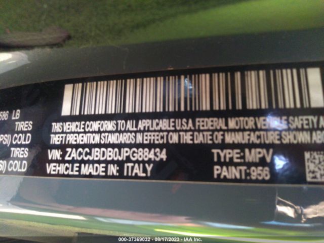ZACCJBDB0JPG88434 Jeep Renegade Limited