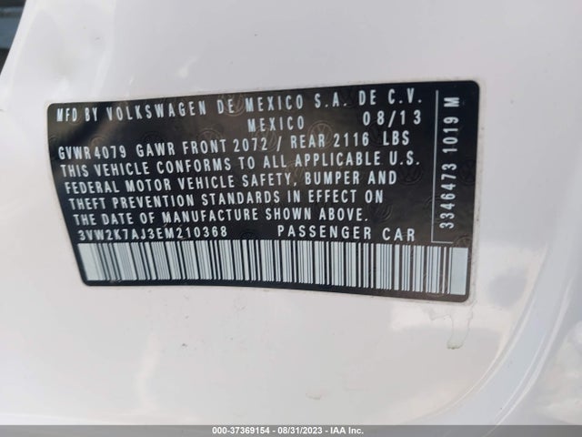 3VW2K7AJ3EM210368 Volkswagen Jetta Sedan S