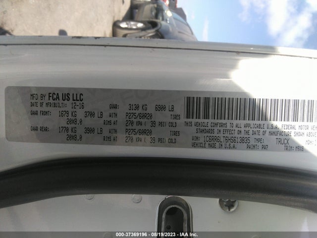 1C6RR6LT6HS613835 RAM 1500 Lone Star