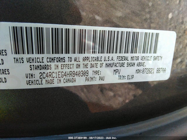 2C4RC1EG4HR840309 Chrysler Pacifica Touring-l Plus