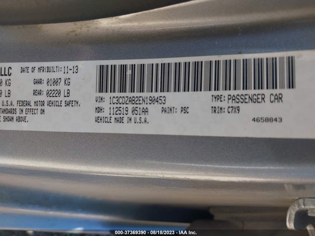 Dodge AVENGER SE 2014 1C3CDZAB2EN190453 Image 9